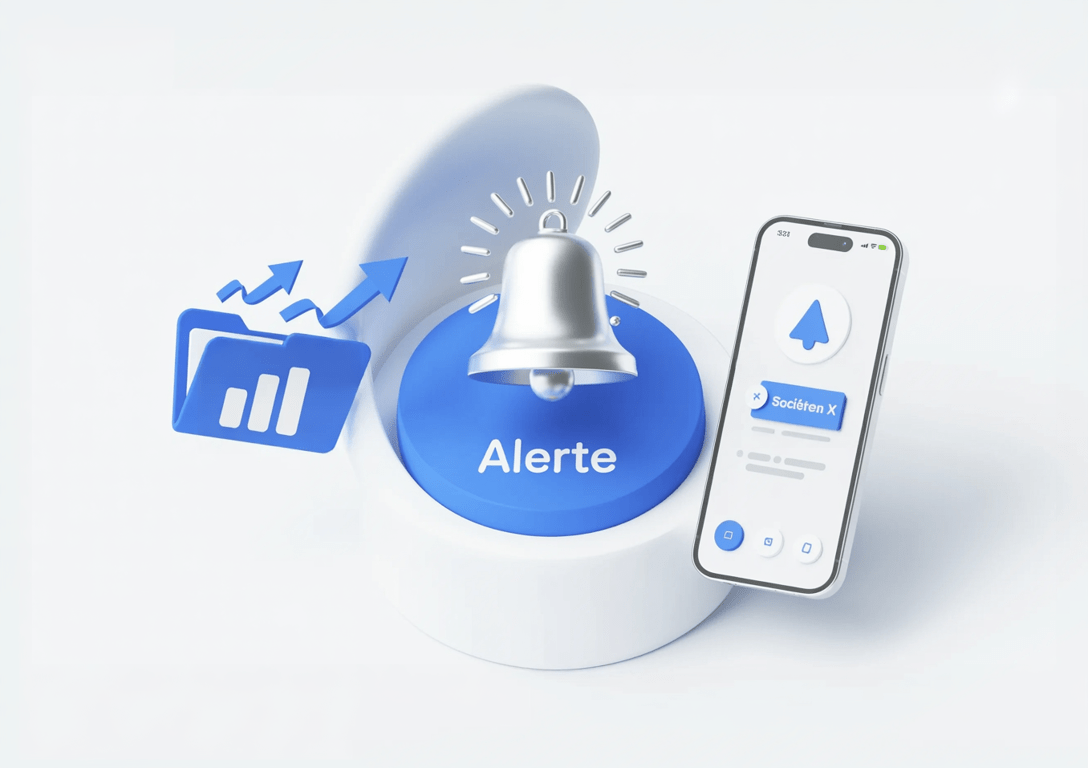 Service de surveillance Inforisk avec alertes automatiques sur les événements juridiques et financiers des partenaires.
