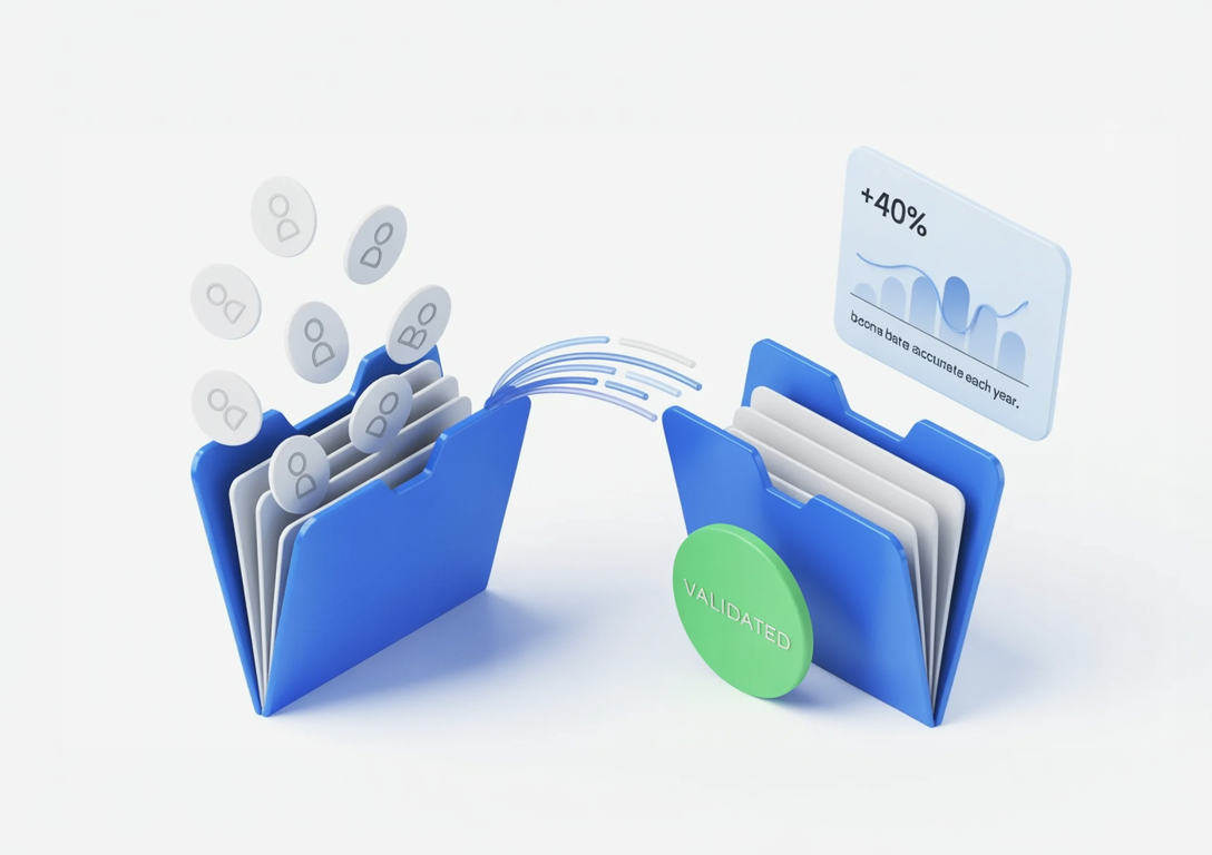 Service de validation et data cleaning Inforisk pour fiabiliser les référentiels clients et fournisseurs.